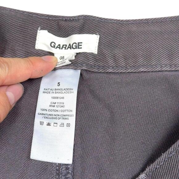 Garage Wmns Carpenter Pants Size 5 Brown Cotton Workwear Relaxe Faded High Waist - Picture 3 of 10